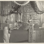 An interior shot of one of the ornate bedroom sets of Lieben. ca 1940's